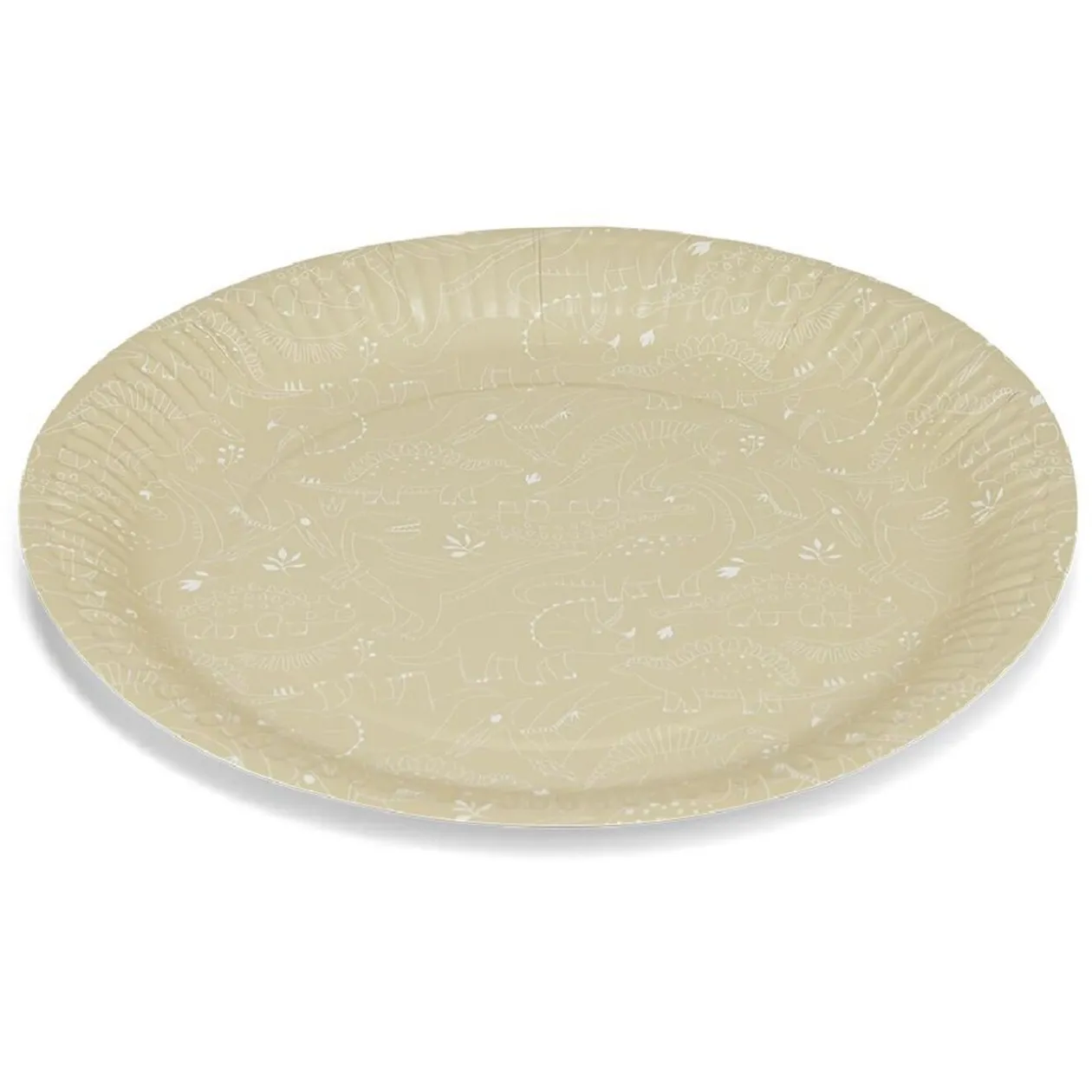 Lot de 8 assiettes motif dinosaures carton Ø23cm