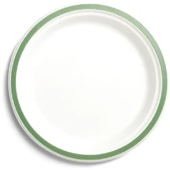 Lot de 20 assiettes plates fibre canne à sucre Ø22,5cm