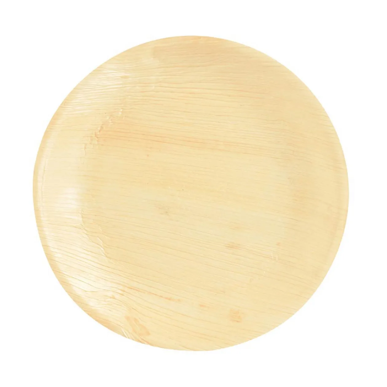 Lot de 6 assiettes rondes en feuille de palmier beige