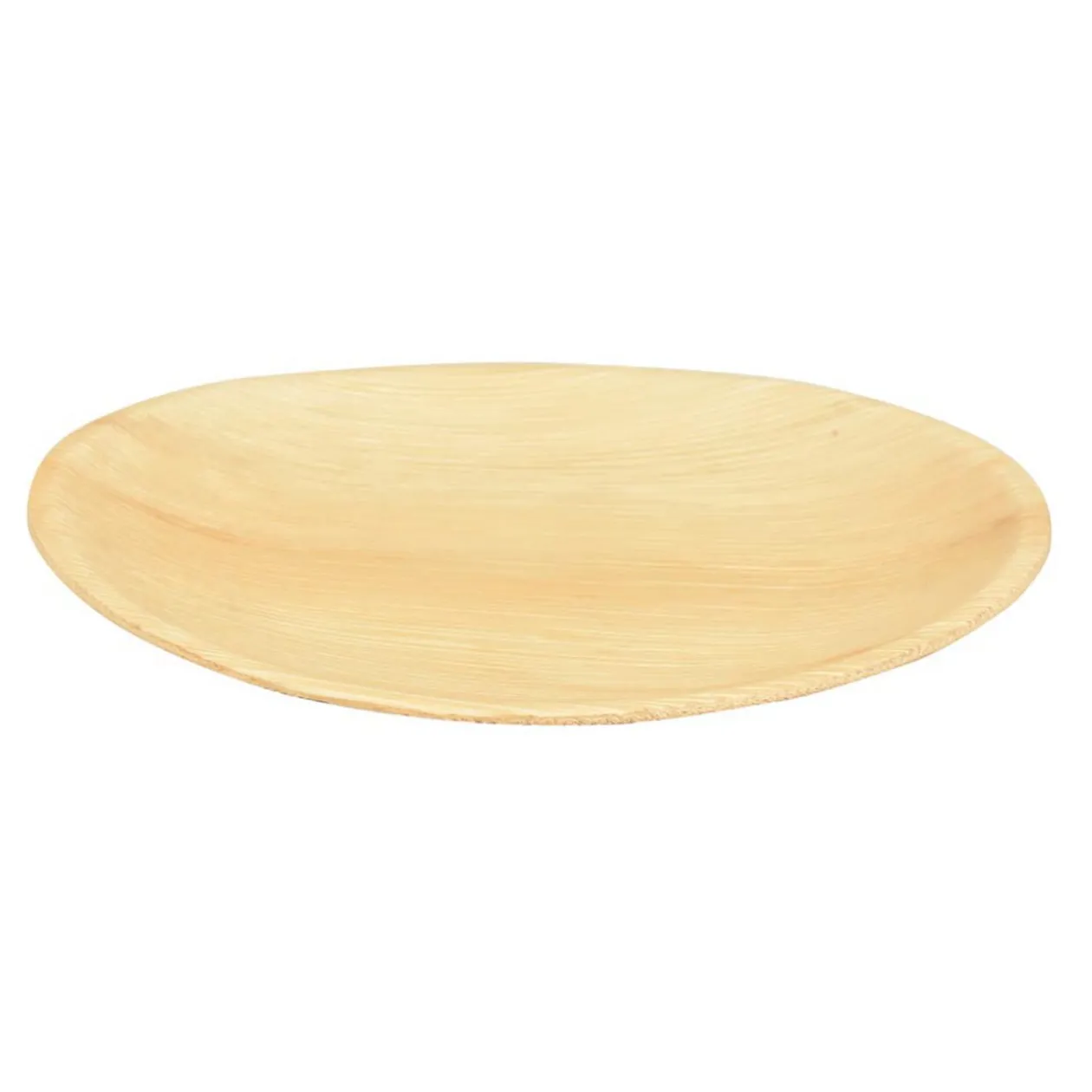 Lot de 6 assiettes rondes en feuille de palmier beige