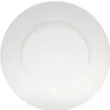 Lot de 4 assiettes rondes plastique blanc translucide Ø24 cm