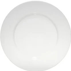 Lot de 4 assiettes rondes plastique blanc translucide Ø24 cm