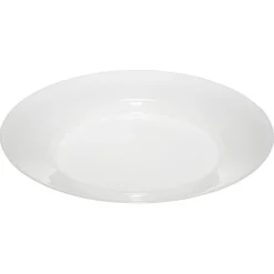 Lot de 4 assiettes rondes plastique blanc translucide Ø24 cm