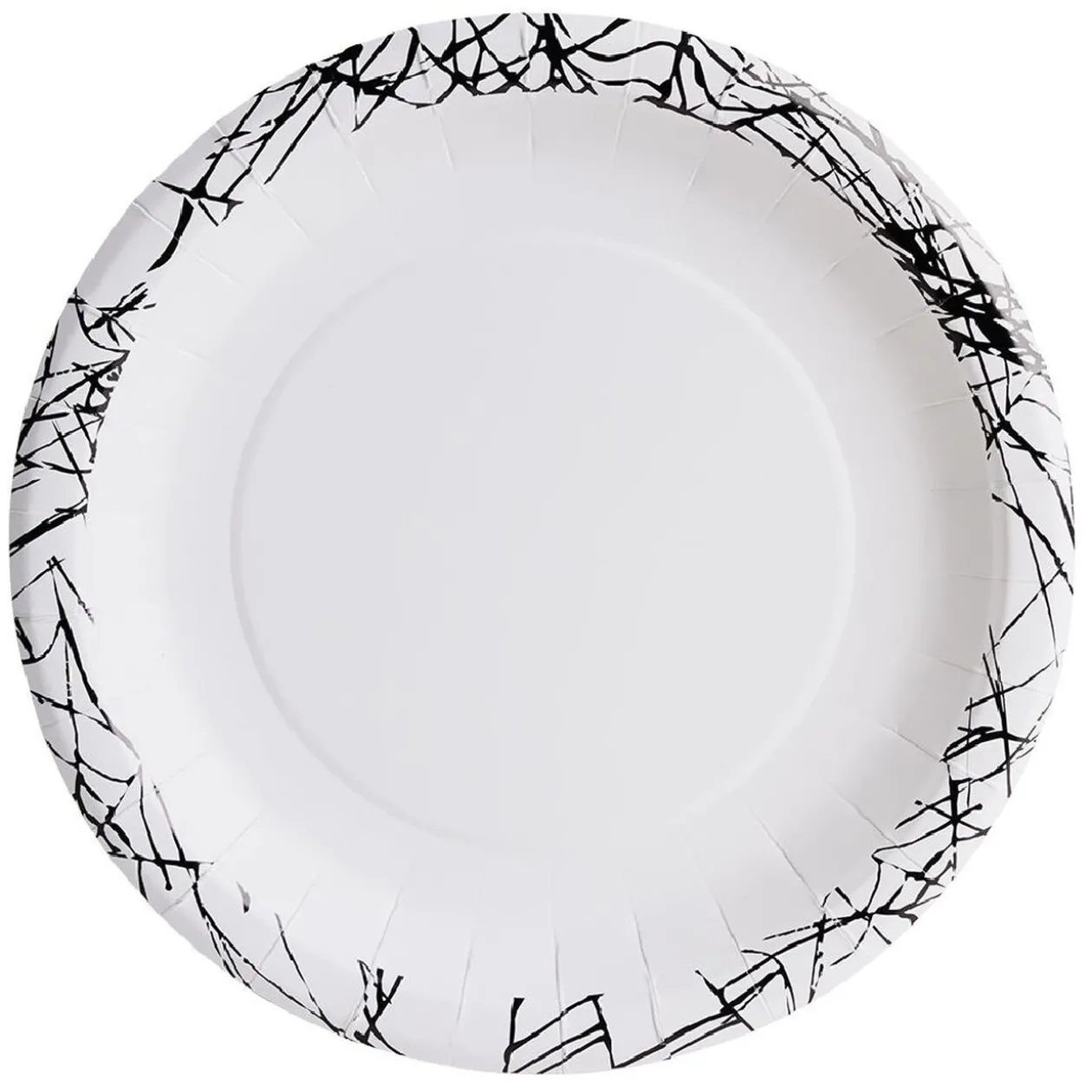 Lot de 10 assiettes rondes en carton Halloween motif araignée