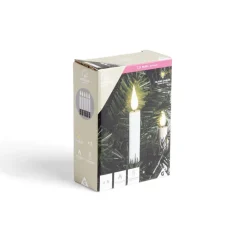 Lot de 5 bougies LED blanches flamme blanc chaud avec télécommande