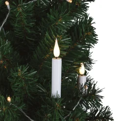 Lot de 5 bougies LED blanches flamme blanc chaud avec télécommande