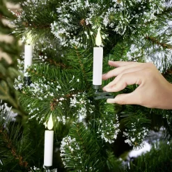 Lot de 5 bougies LED blanches flamme blanc chaud avec télécommande