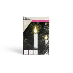 Lot de 5 bougies LED blanches flamme blanc chaud avec télécommande