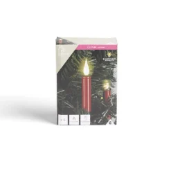 Lot de 5 bougies LED rouges flamme blanc chaud avec télécommande