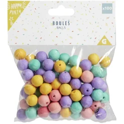 Lot de 100 boules papier pour sarbacane Ø1,5cm