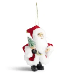 Lot de 2 figurines Père-Noël à suspendre