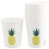 Lot de 10 gobelets en carton motif ananas 24 cl