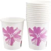 Lot de 10 gobelets en carton design fleur d'hibiscus