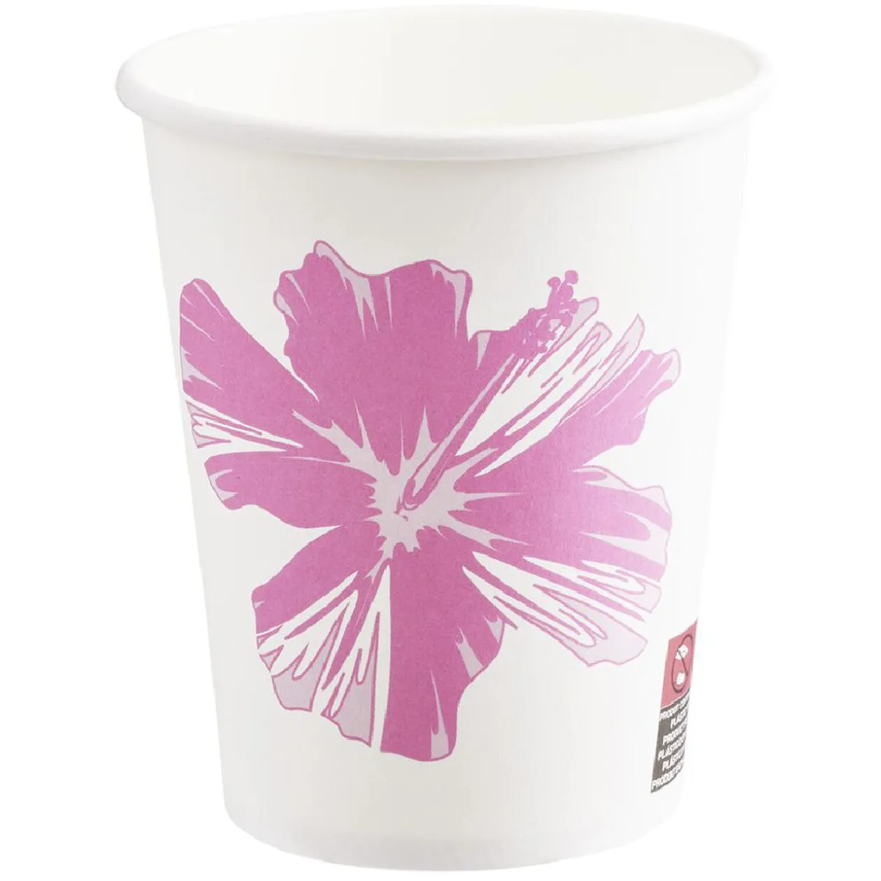 Lot de 10 gobelets en carton design fleur d'hibiscus
