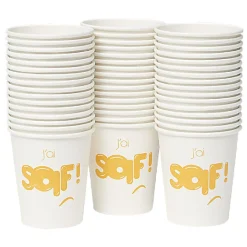 Lot de 50 gobelets jetables en carton