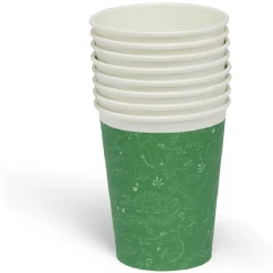 Lot de 8 gobelets motif dinosaure carton 24cl