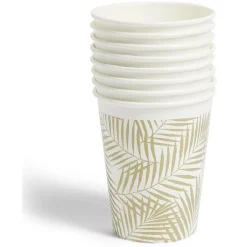 Lot de 8 gobelets motif nature carton 24cl