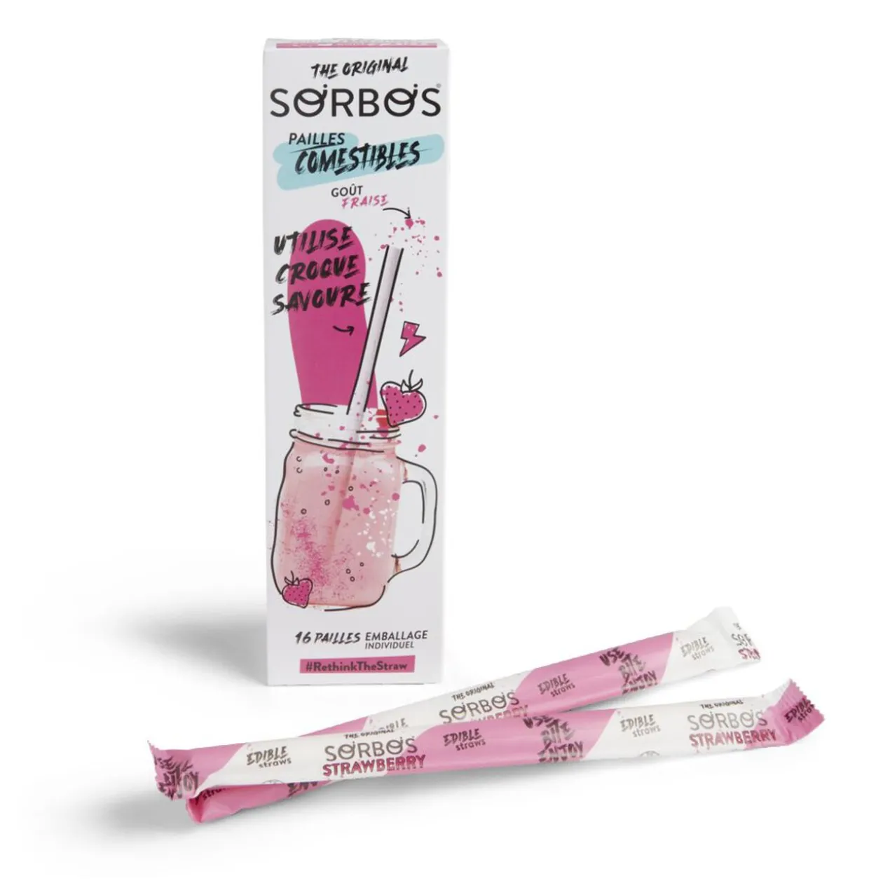 Lot de 6 pailles comestibles