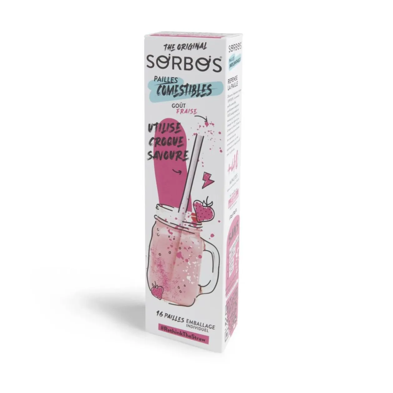 Lot de 6 pailles comestibles