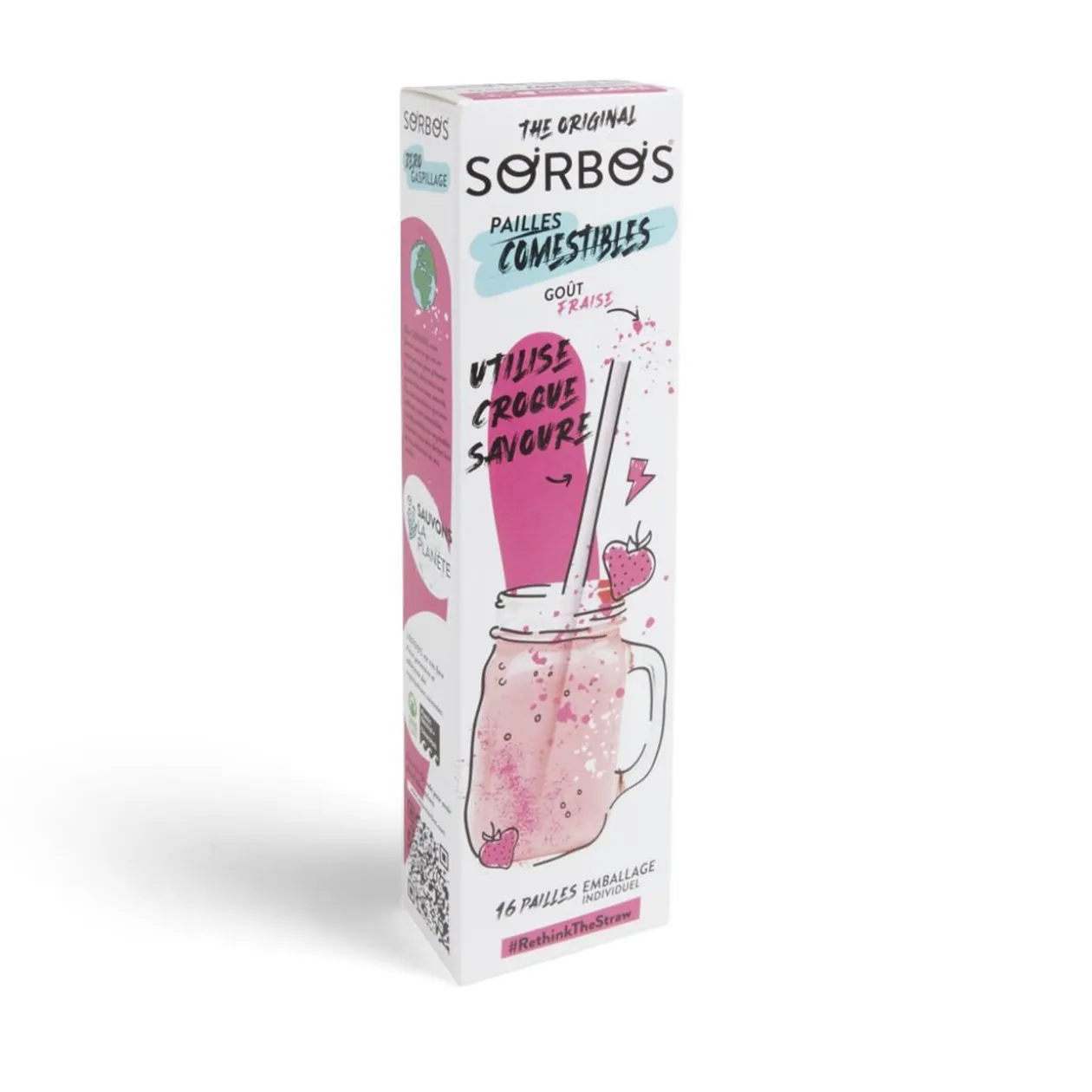 Lot de 6 pailles comestibles