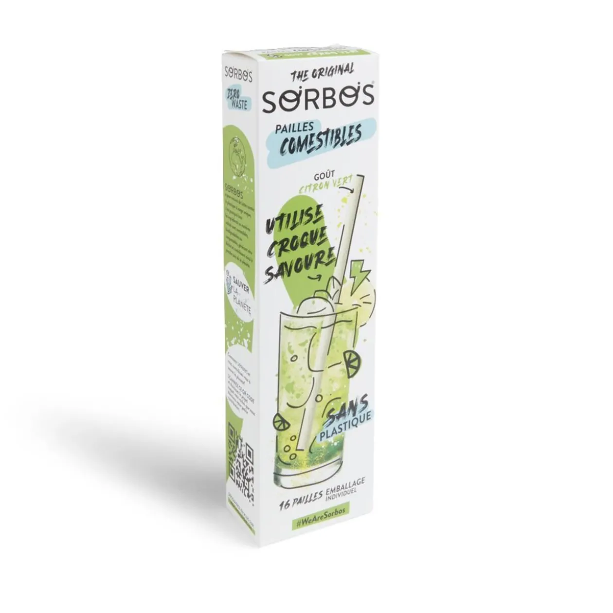 Lot de 6 pailles comestibles