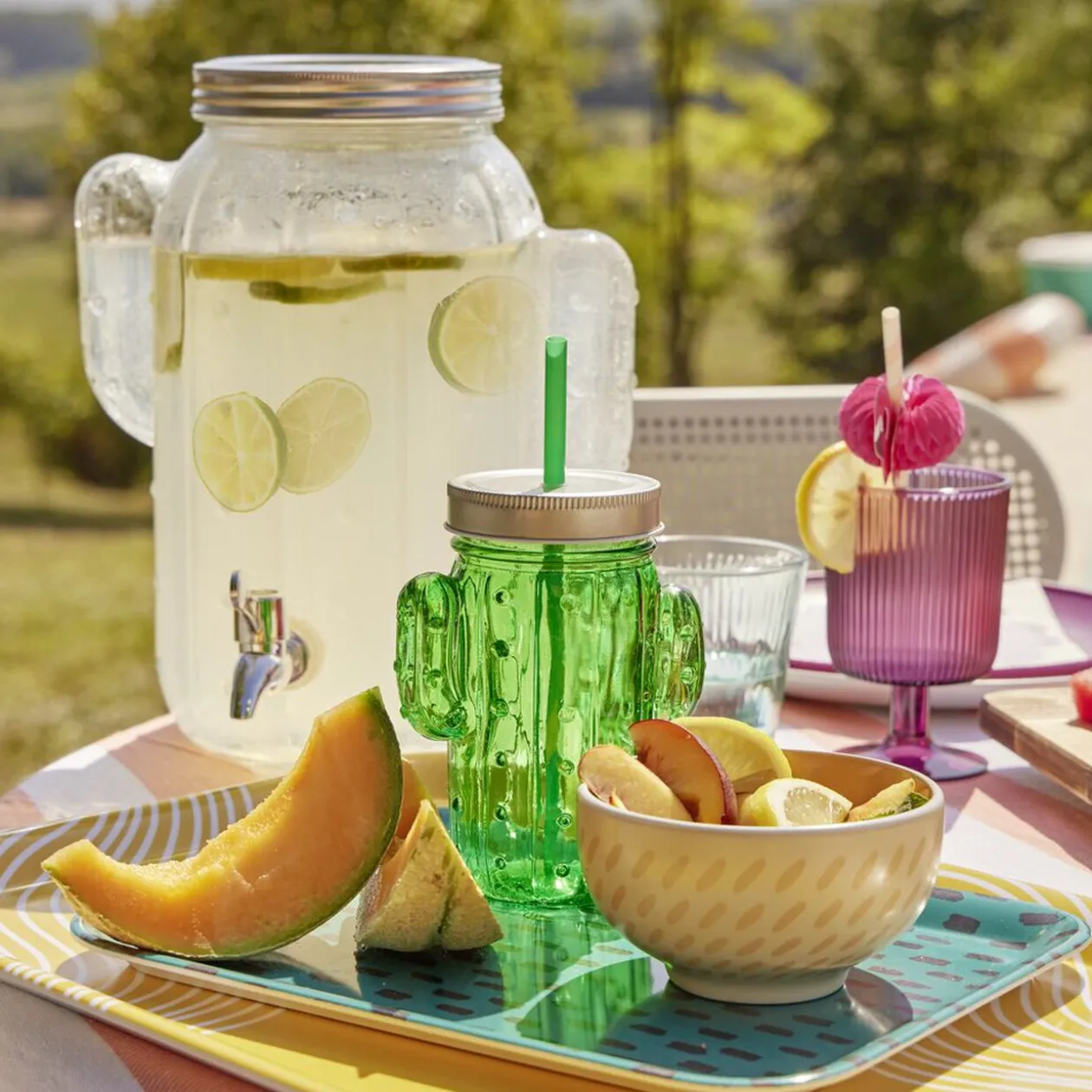 Lot de 12 pailles en papier design fruit