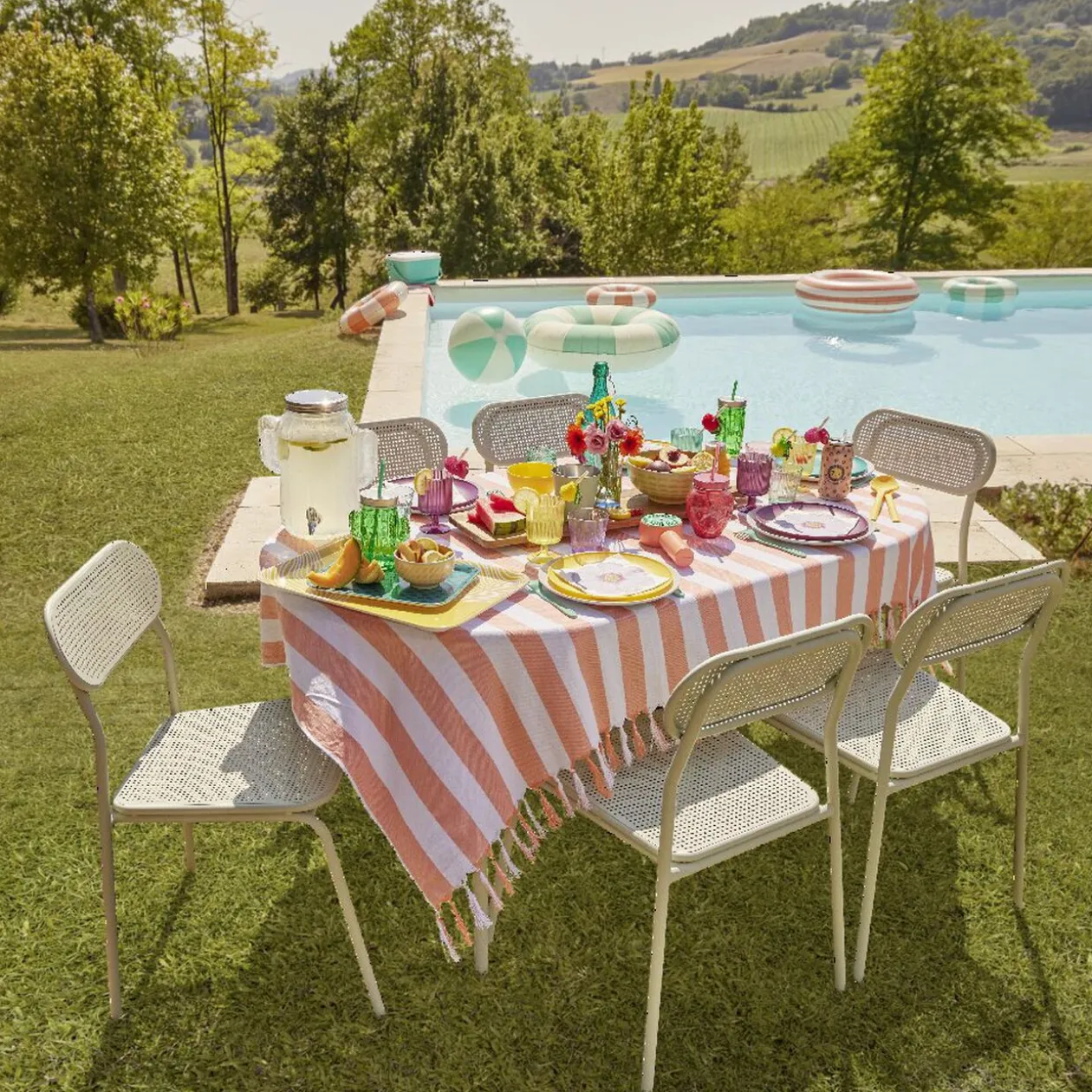 Lot de 12 pailles en papier design fruit