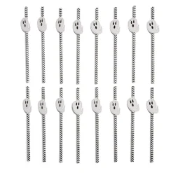 Lot de 16 pailles Halloween en papier - 4 modèles