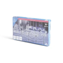 Lot de 5 pics lumineux à planter H50cm blanc froid