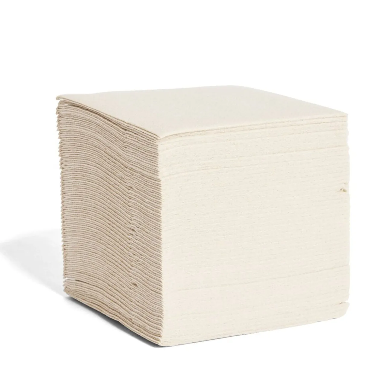 Lot de 50 serviettes cocktails beiges 20x20cm