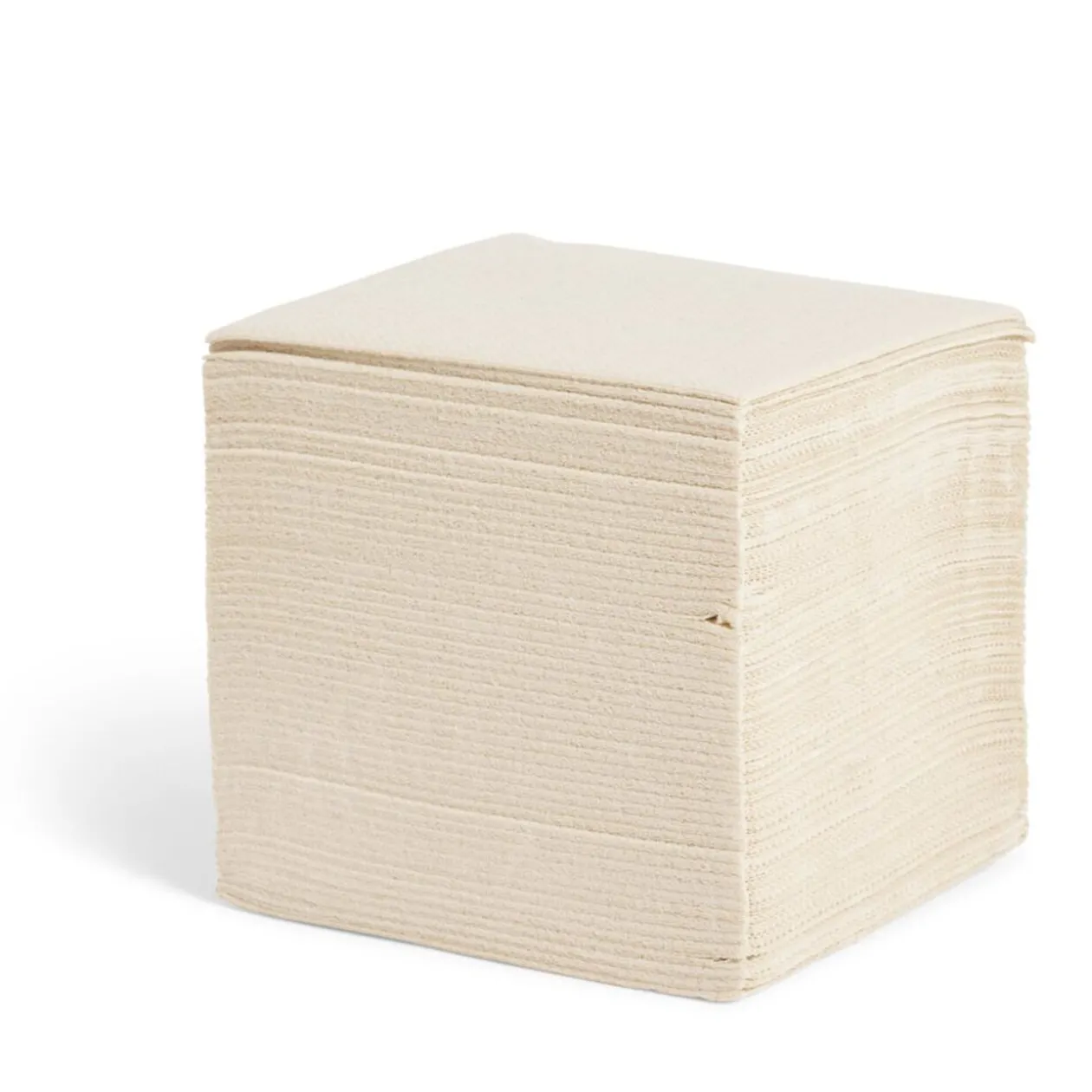 Lot de 50 serviettes cocktails beiges 20x20cm