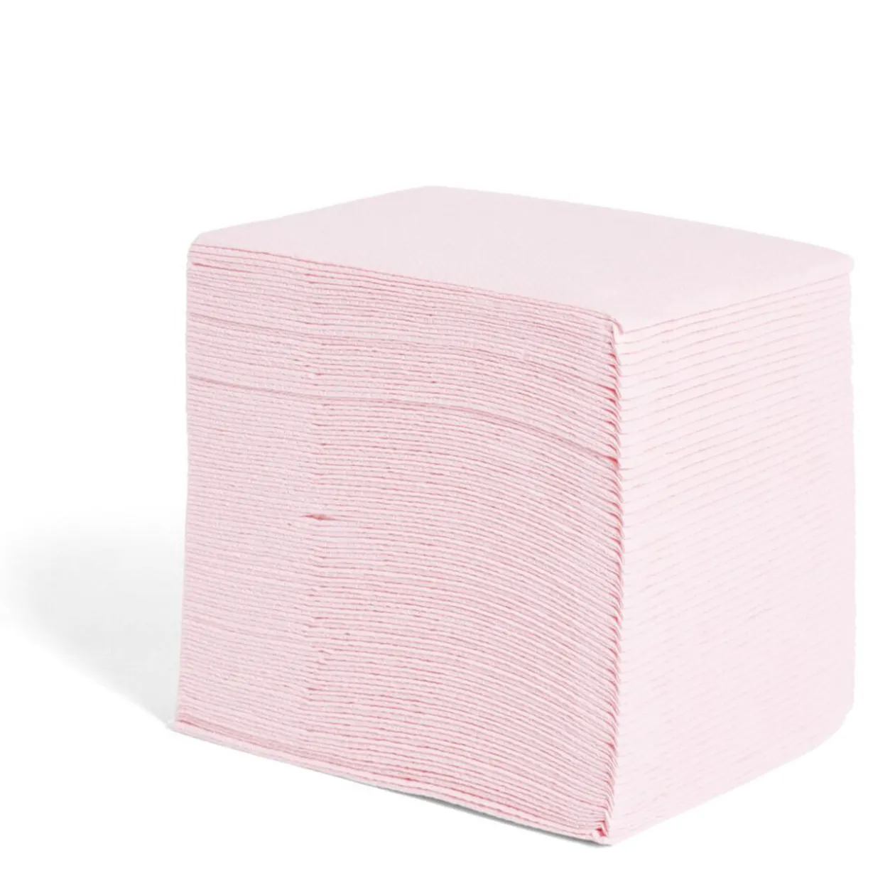 Lot de 50 serviettes cocktails rose poudré 20x20cm