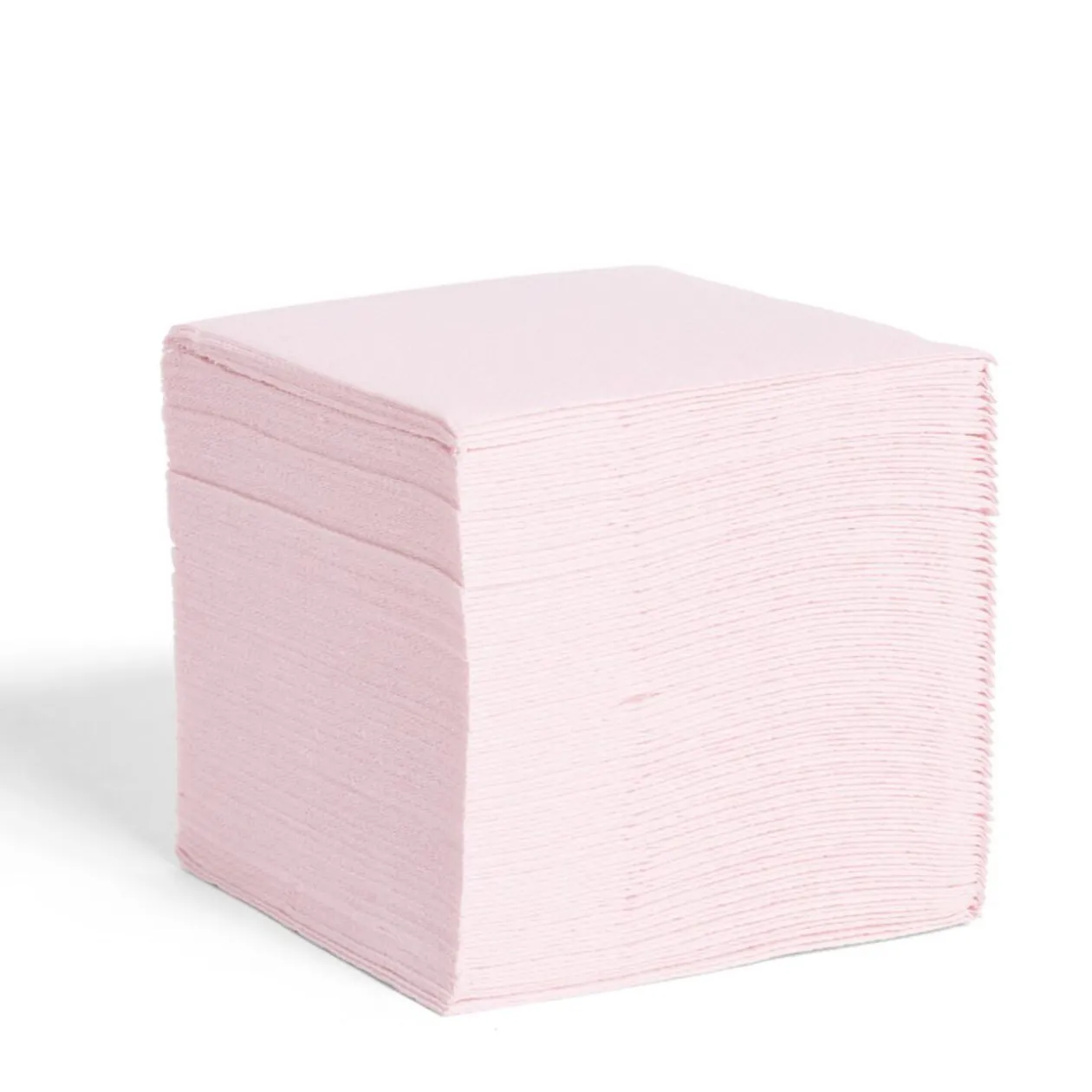 Lot de 50 serviettes cocktails rose poudré 20x20cm