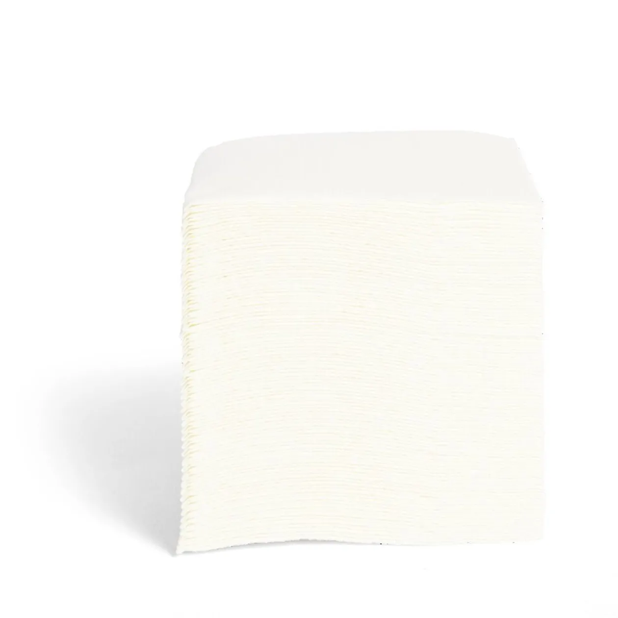 Lot de 50 serviettes cocktails blanches 20x20cm