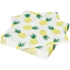 Lot de 20 serviettes en papier motif ananas