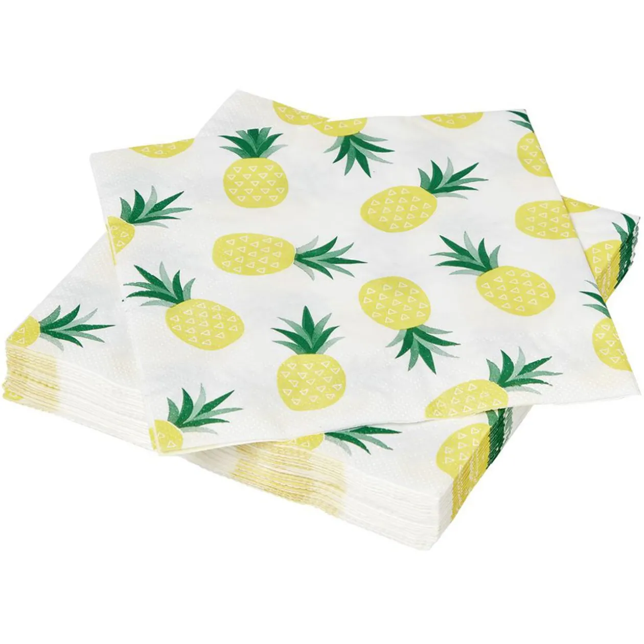 Lot de 20 serviettes en papier motif ananas