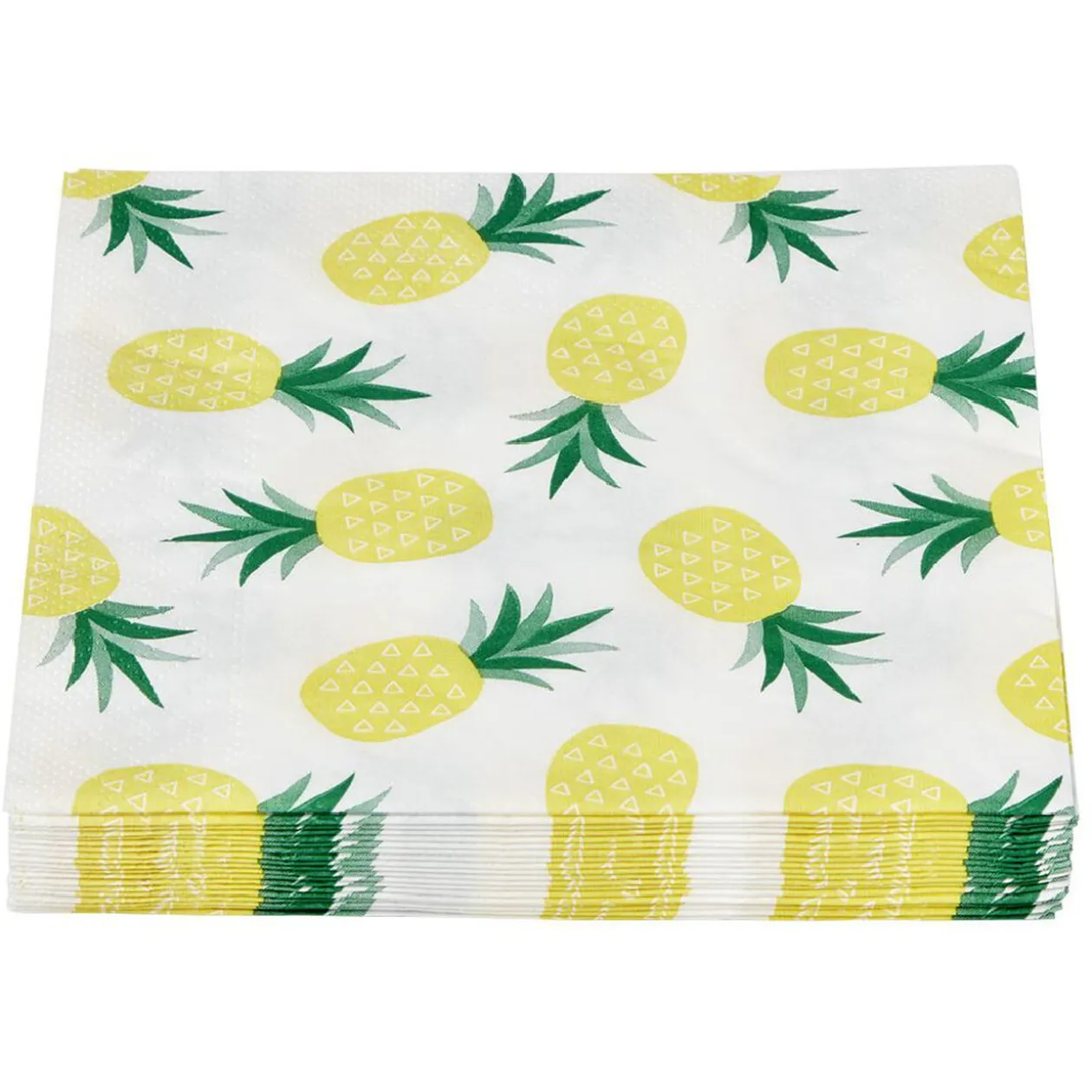 Lot de 20 serviettes en papier motif ananas