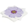 Lot de 16 serviettes motif fleur papier 33x33cm
