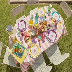 Lot de 16 serviettes motif fleur papier 33x33cm