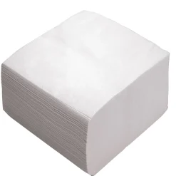 Lot de 100 serviettes papier et 50 assiettes en carton blanc