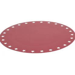 Lot de 4 sous-assiettes en carton rouge décor ajouré