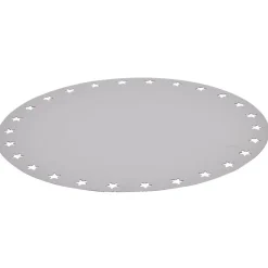 Lot de 4 sous-assiettes en carton argenté décor ajouré