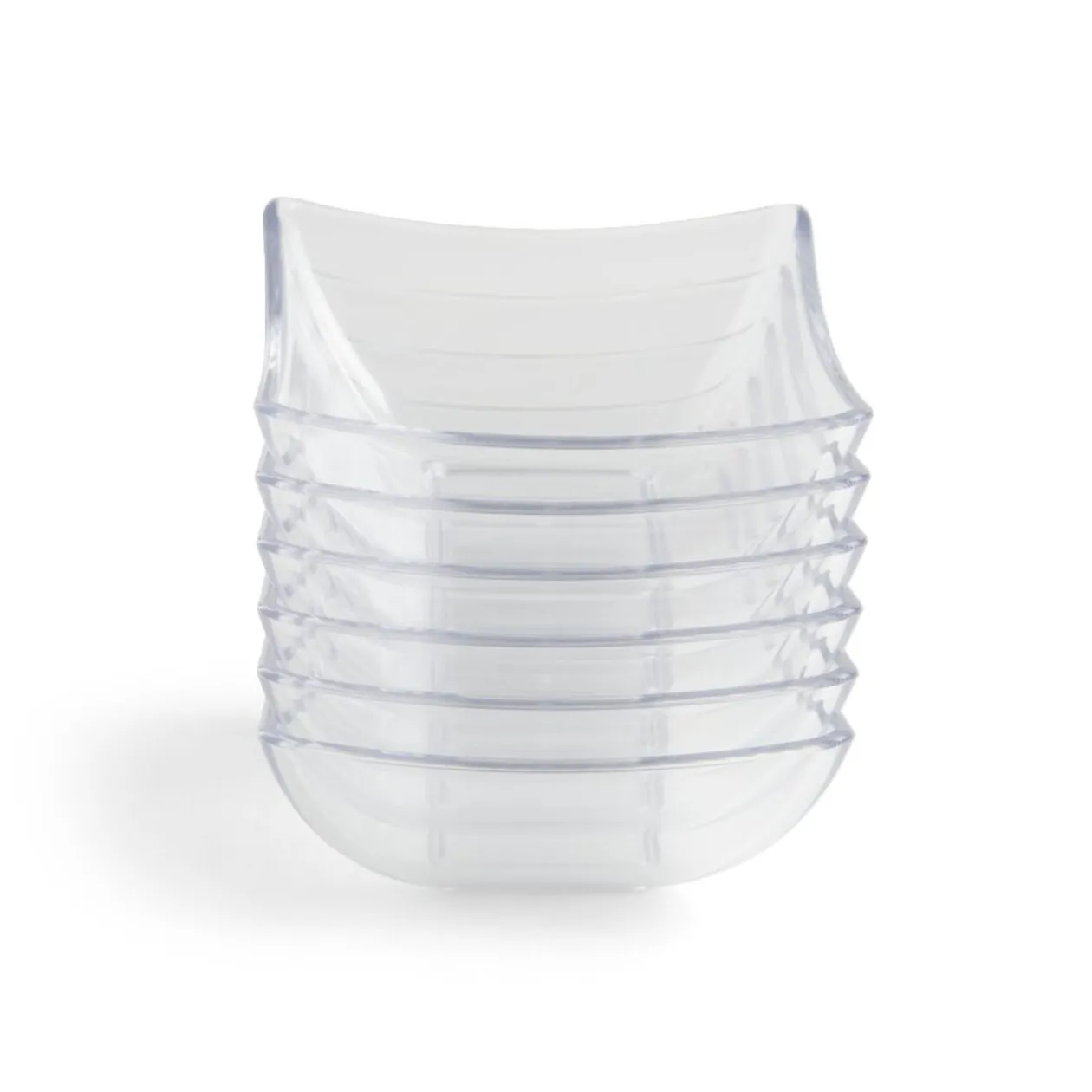 Lot de 6 verrines 95ml plastique transparent Ø7,9xH3,6cm