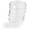 Lot de 6 verrines 120ml plastique transparent Ø8,3xH4cm
