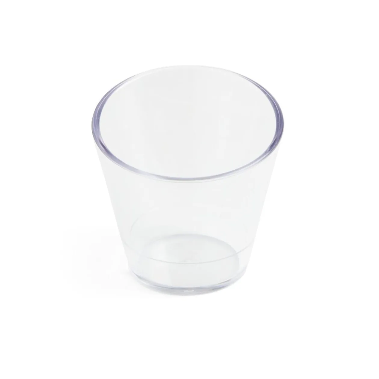 Lot de 6 verrines 100ml plastique transparent Ø6,9xH6,7cm