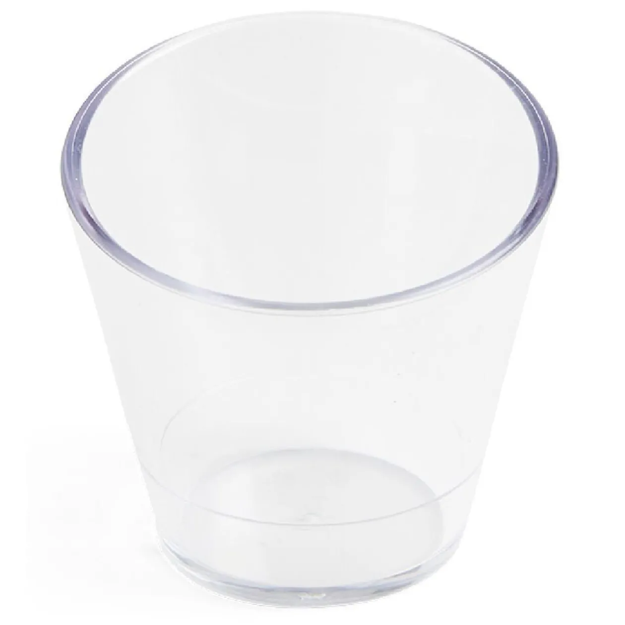 Lot de 6 verrines 100ml plastique transparent Ø6,9xH6,7cm