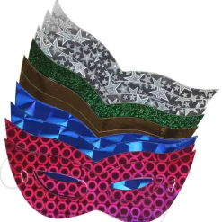 Loup en carton métallisé x10