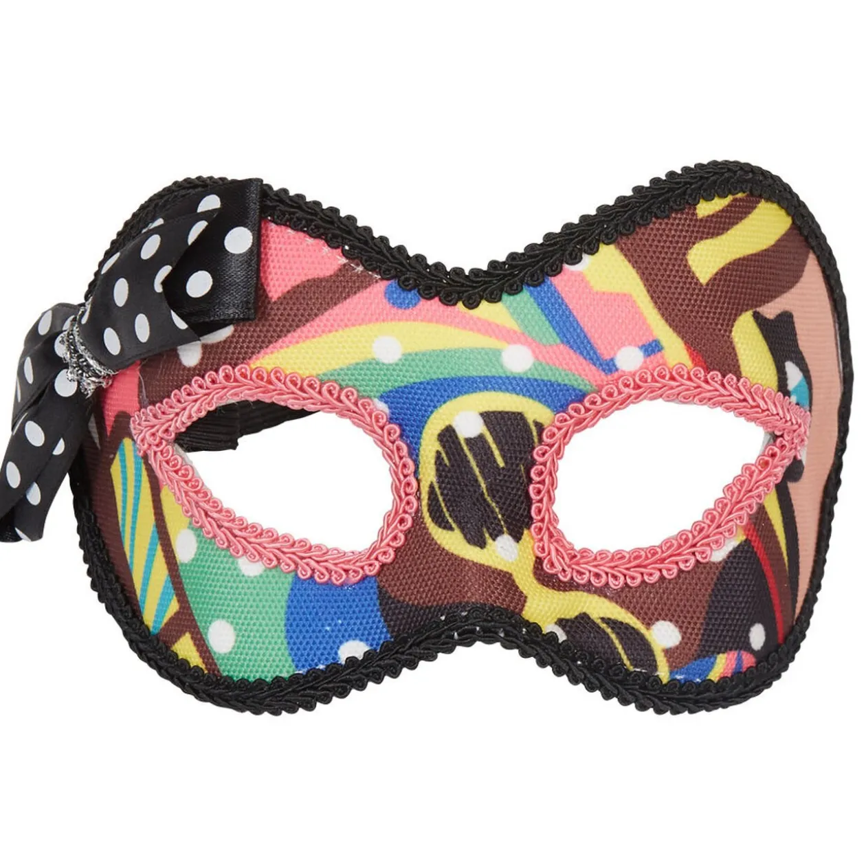 Loup vénitien multicolore pop art