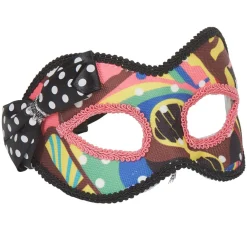 Loup vénitien multicolore pop art