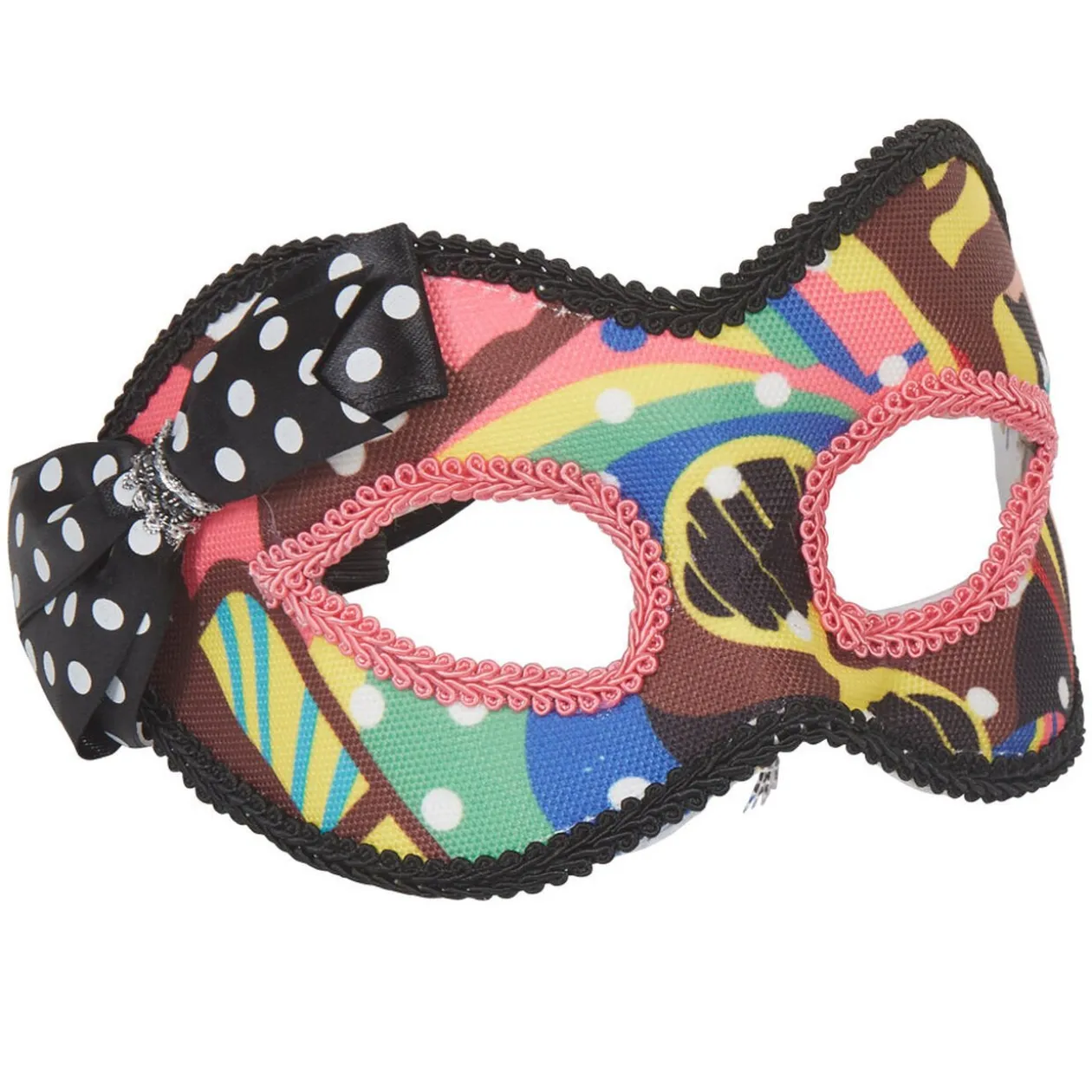 Loup vénitien multicolore pop art